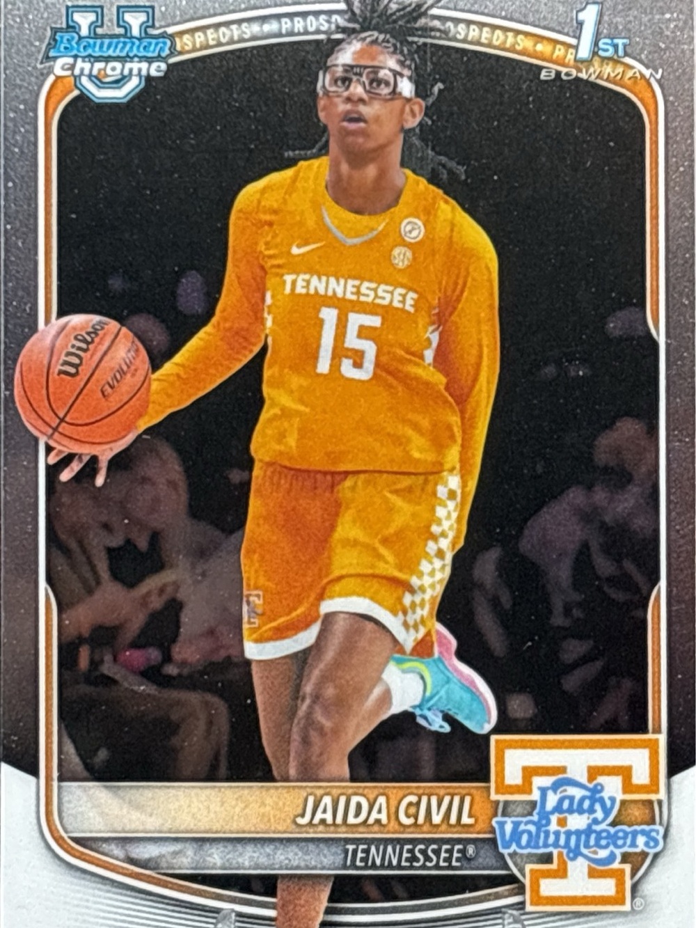 Topps Bowman Jaida Civil Tennessee Basketball Rookie Card